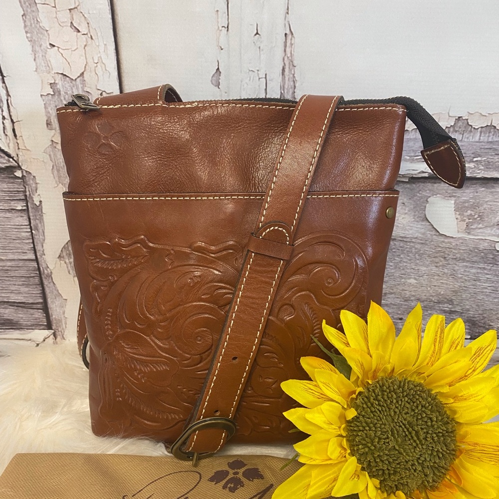 Patricia Nash Tooled Stipes Sling Florence Crossbody